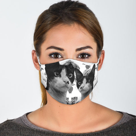 Lovely Manx Cat Print Face Mask