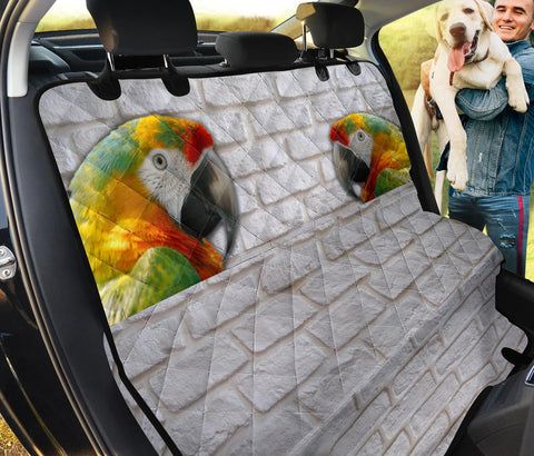 Red And Green Macaw Print Pet Seat Covers