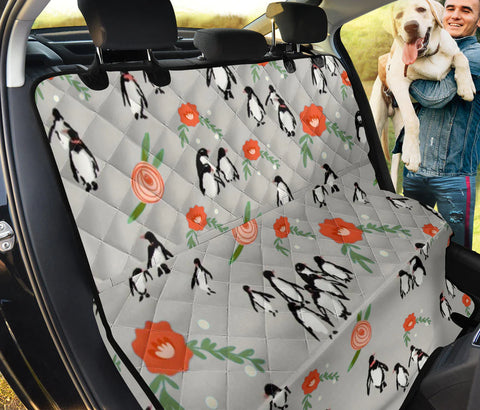 Penguin floral Patterns Print Pet Seat Covers