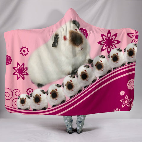 Cute Himalayan guinea pig Print Hooded Blanket