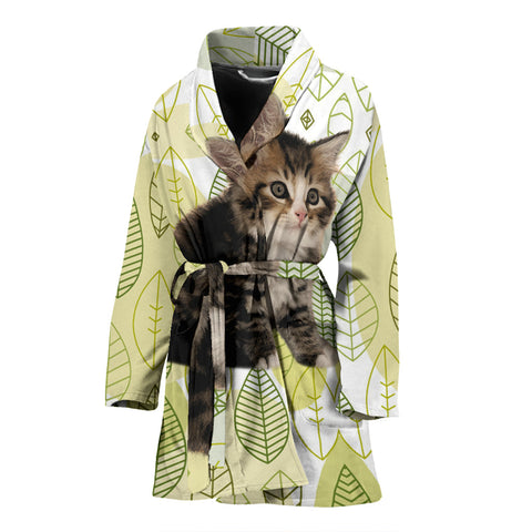 Siberian cat Print Women's Bath Robe