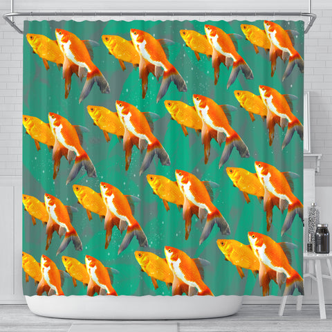 Beautiful GoldFish Print Shower Curtains