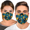 Yellow Fish Patterns Print Premium Face Mask