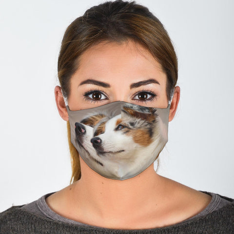 Australian Shepherd Print Face Mask