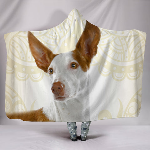 Ibizan Hound Dog Print Hooded Blanket