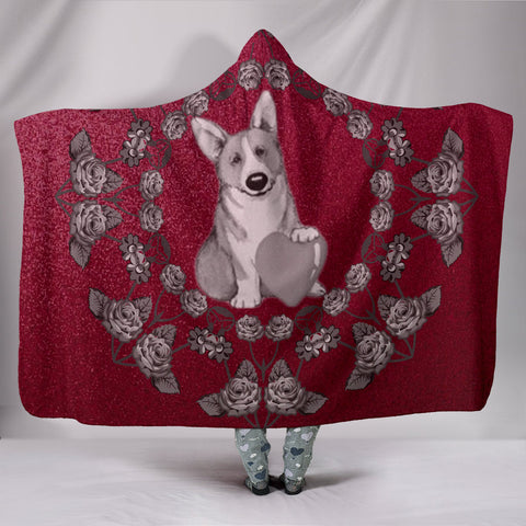 Amazing Pembroke Welsh Corgi Print Hooded Blanket