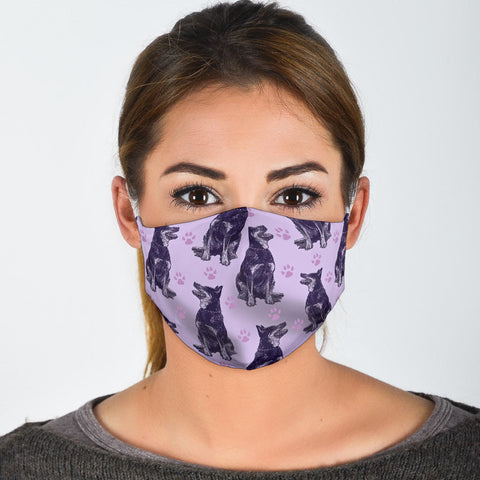 Cute Australian Cattle Dog Patterns Print Face Mask