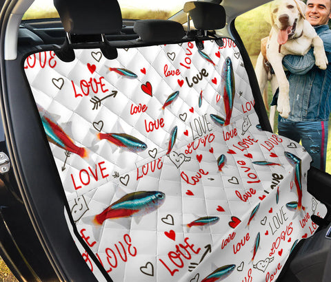 Neon Tetra Fish Print Pet Seat Covers