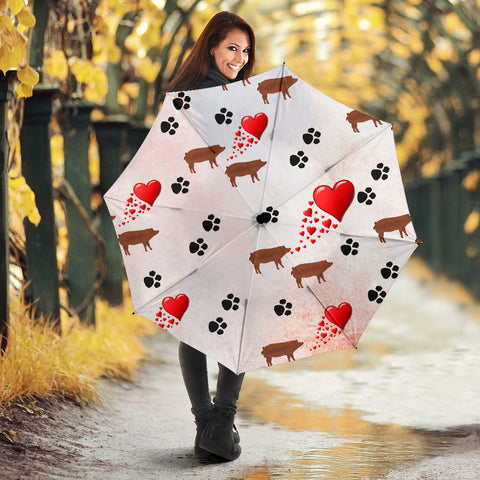 Duroc Pig Print Umbrellas