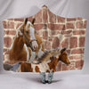 American Paint Horse Print Hooded Blanket