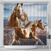 Amazing American Paint Horse Print Shower Curtains