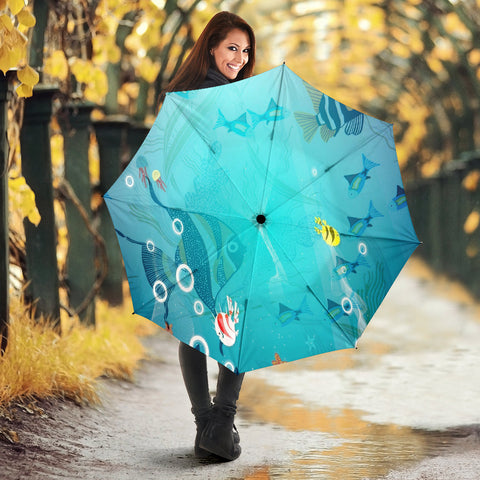 Cute Fish Print Umbrellas