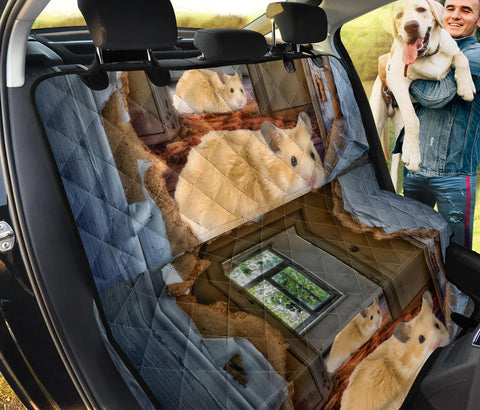 Lovely Golden Hamster Print Pet Seat Covers