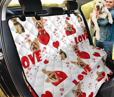 Valentine's Day Special Yorkie Love Print Pet Seat Covers