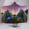 Tennessee Walker Horse Print Hooded Blanket