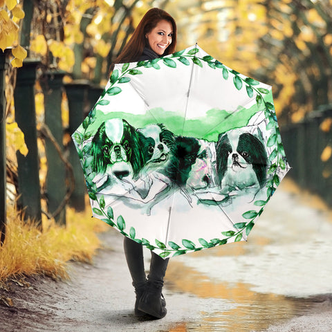 Japanese Chin Dog On Mount Rushmore Art Print Umbrellas