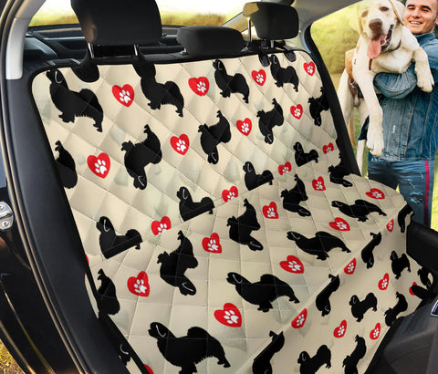 Tibetan Spaniel Heart Patterns Print Pet Seat Covers