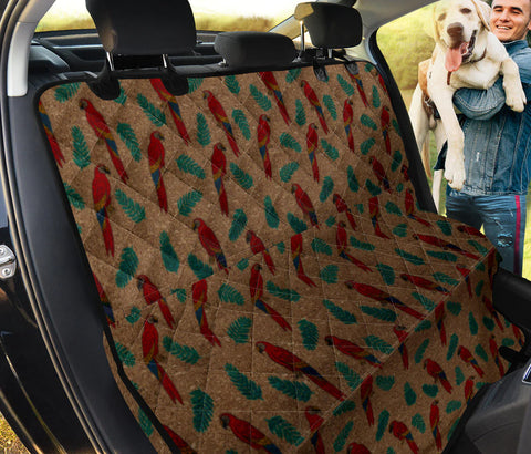 Scarlet Macaw Patterns Print Pet Seat Covers