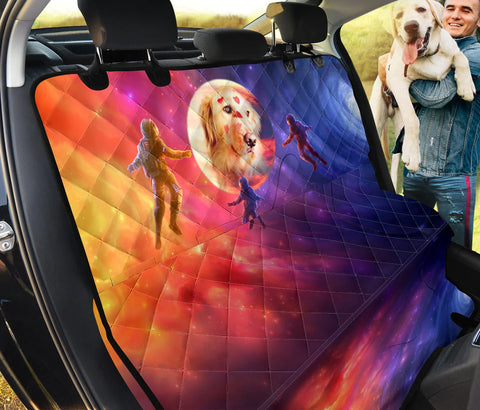 Golden Retriever In Space Print Pet Seat Covers