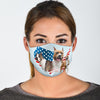 Cute American Staffordshire Terrier Print Face Mask