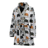 Shetland Sheepdog Art Pattern Print Women's Bath Robe