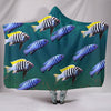 Cynotilapia Afra Fish Print Hooded Blanket