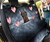 Miniature Pinscher On Heart Print Pet Seat Covers