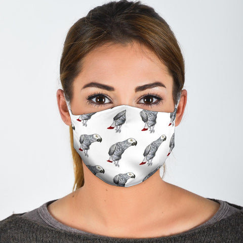 African Grey Parrot Patterns Print Face Mask