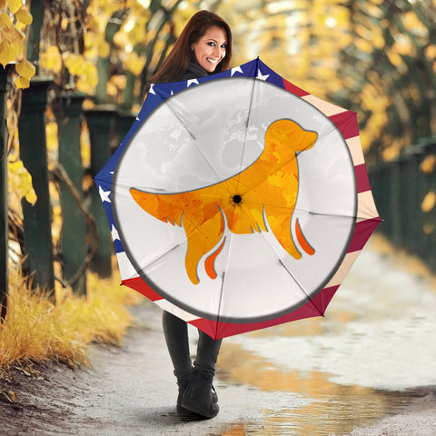 Amazing Golden Retriever Art Print Umbrellas