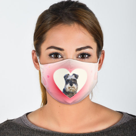 Miniature Schnauzer Print Face Mask