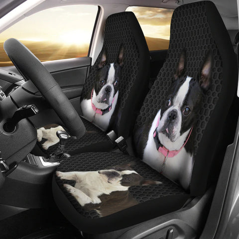 Boston Terrier Print Car Seat Covers