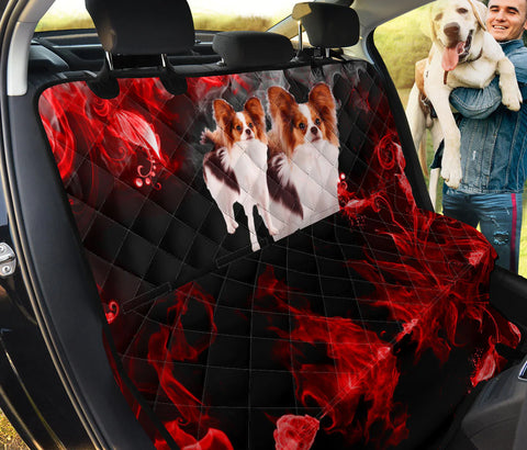 Lovely Papillon On Red Print Pet Seat Covers