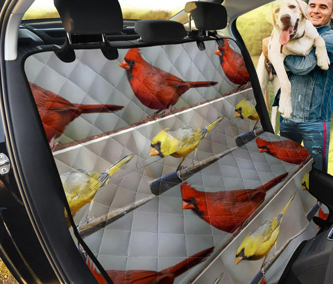 Cardinal Bird Print Pet Seat Covers