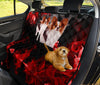 Lovely Papillon On Red Print Pet Seat Covers