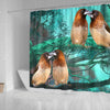 Society Finch Bird Print Shower Curtains