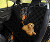 Rottweiler On Black Print Pet Seat Covers