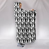 Boston Terrier Dog Pattern Print Hooded Blanket