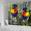 Lories And Lorikeets Bird Print Shower Curtains