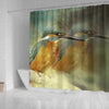 Kingisher Bird Art Print Shower Curtains