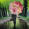 Golden Retriever On Pink Print Umbrellas