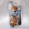 Djungarian Hamster Print Hooded Blanket