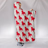 American Staffordshire Terrier Dog Pattern Print Hooded Blanket