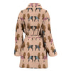 Yorkie Dog Pattern Pattern Print Women's Bath Robe