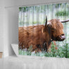 Amazing Highland Cattle (Cow) Print Shower Curtains