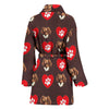 Tibetan Spaniel Patterns Print Women's Bath Robe