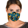 Yellow Fish Patterns Print Premium Face Mask