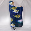 Common Hatchetfish Print Hooded Blanket