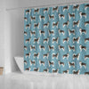 Alaskan Malamute Dog Pattern Print Shower Curtains