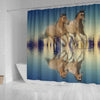 Amazing Mountain Pleasure Horse Print Shower Curtain