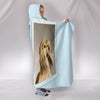 Afghan Hound Tablet Print Hooded Blanket